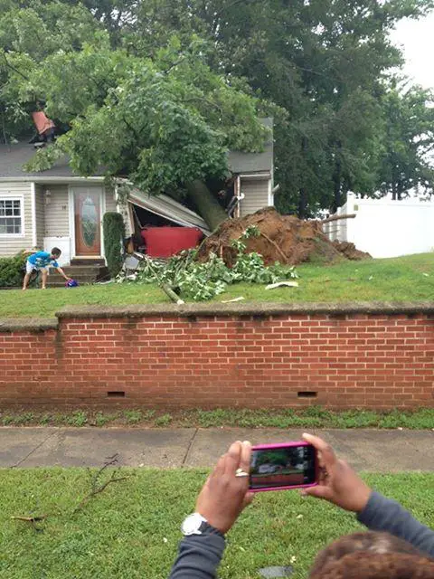 Storm damages homes near Newark