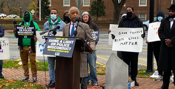 From WHYY: Rev. Sharpton pushes for police accountability at Dover Rally